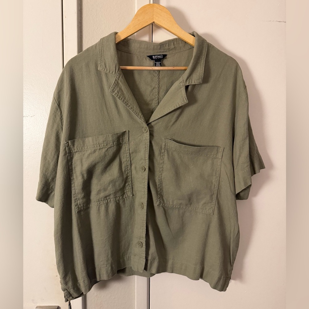 Buffalo David Bitton Olive Shirt